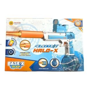 PISTOLA DE AGUA HALO-X CON LUZ Y SILENCIADOR USB 8950 FUN
